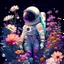 Placeholder: "floral astronaut" hand-drawn digital art, flowers everywhere, colorful garden, beautiful galaxy, REALISTIC, anime, 4k, high resolution, full details, 2560x1600