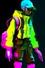 Placeholder: y2k, neon, fluo, cloth transparent, techwear, walkman, pop, origamu