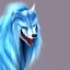 Placeholder: sergal furry digital art cute blue hair only face sideshot