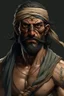 Placeholder: An incredibly muscular, Gypsy man. He is blind and wears a strip of cloth covering his eyes. He carries a single, massive broadsword. His face shows a look of grim determination.