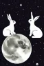 Placeholder: Two rabbits that live on the moon