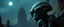 Placeholder: sleepy alien in the style of John Atkinson Grimshaw