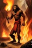 Placeholder: Avatar: The First Firebender, Caveman, Homo Erectus in the Avatar State, ancient, discovery of fire