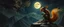 Placeholder: fuzz sponge tube gremlin fox demon in the astral realm watched by moon base, painted by Rembrandt