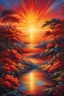 Placeholder: Behold a sunset's vibrant hue, A painted scene so fair and true, Oil strokes breathe life upon the canvas, Nature's palette, a divine statement. With crimson fire and golden tints, A masterpiece, where beauty imprints, The sun, a brush, in the sky's expanse, Creating a landscape, a sublime romance. A kaleidoscope of colors blend, As twilight whispers, softly descend, And as the day bids its last adieu, A masterpiece unveils, to the view. Let us behold this artistry rare, A sunset painting, be