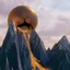 Placeholder: blood pours from a giant crack in the sphere