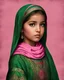 Placeholder: Artistic Pink green little palestinian girl , PRINT medieval style