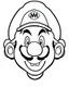 Placeholder: outline art for Mario coloring page, Japanese manga style, cartoon style, cute face, white background sketch style, full body is a must, only use outline, clean line art, no shadow, bold outline