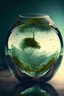 Placeholder: nature back ground in glass