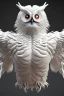 Placeholder: The Owlman Creature,white, highly intricate, Realistic photography, incredibly detailed, ultra high resolution, 8k, complex 3d render, cinema 4d.