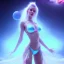 Placeholder: mutant pretty and sweet woman , perfect composition, hyperrealistic, blue and pink cosmic atmosphere, super detailed, 8k, high quality,