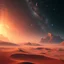 Placeholder: Cosmic landscape, visionary, ZBrush, details of the sand and dust very accentuated, volumetric light, Central Galactic conglomeration, Isaac Asimov, photography, hyperfuturistic, John Williams soundtrack