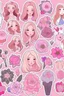 Placeholder: aesthetic girly stickers template