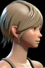 Placeholder: female 3d character hair