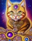 Placeholder: Cat , 500 x 500 pixels, glitter gold, extremely detailed fractal , fractal gems, fractal crystals, gold glitter, imperial colors ,digital oil painting , detailed art illustration, vibrant, cinematic, ornate, luxury, 8K polished in the style of Josephine Wall, Brian Froud.Thomas Kinkade