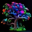 Placeholder: Tree of life with pastel neon flowers and uv mushrooms