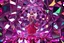 Placeholder: very complex structure ,pretty viberating color environment 3d metalic and crystal recursive animating beveled geometric base very complex structure emiting mirror bubbles that broke, goddess of love in a pretty cleric dress comes out dancing gracefully , viberating color moving very in modern city escape environment while camera tracking it.
