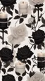 Placeholder: white lace fabric background.black roses with candles.cinematic