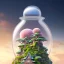 Placeholder: A studio ghibli characters in a jar floating, super high resolution, professional photograph, in focus, beautiful detail, professional digital art, stunning 4k, volumetric light, Award-winning photograph, photography, tokio background