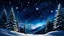 Placeholder: night sky, stars, snow, illuminated stars, large, detailed snow flakes