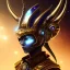 Placeholder: hunter Galaxy treasure moon portrait robotic bloody evil theeth body details 16k warrior gold body dark horn metal silver hybrid Gold Reckt Powerful spike dark render lightning