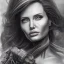 Placeholder: portrait head Angelina Jolie long hairs big bobs Tomb Raider