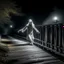 Placeholder: THE GHOST IS STILL DANCING AT NIGHT ON THE OLD BRIDGE