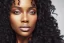 Placeholder: Highly detailed portrait of stunningly beautiful black woman with long curly hair witch aesthetic, dark background, HD 8k