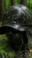 Placeholder: black vein, human veins, mixing together a lot of them, like a forest, big and small veins a lot of them, an army German helmet from ww1