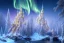 Placeholder:  white and gold crystal castle，waterfall, winter snow flakessnow, northern Lights, full of details, smooth, bright sunshine，soft light atmosphere, light effect，vaporwave colorful, concept art, smooth, extremely sharp detail, finely tuned detail, ultra high definition, 8 k, unreal engine 5, ultra sharp focus