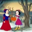 Placeholder: Snow White meets a witch selling poisoned apples