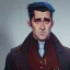 Placeholder: Portrait of a 30 year old warlock like Colin Farrell, Sherlock Holmes and Mary Poppins