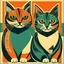 Placeholder: cats gráfica retro