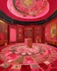 Placeholder: A pink magical casino with runes painted by Vincent van Gogh