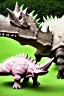 Placeholder: Triceratops and stegosaurus