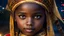Placeholder: little very young Ethiopian girl, beautiful, peaceful, gentle, confident, calm, wise, happy, facing camera, head and shoulders, traditional Ethiopian costume, perfect eyes, exquisite composition, night scene, fireflies, stars, beautiful intricate insanely detailed octane render, 8k artistic photography, photorealistic concept art, soft natural volumetric cinematic perfect light, chiaroscuro, award-winning photograph, masterpiece, Raphael, Caravaggio, Bouguereau, Alma-Tadema