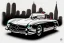 Placeholder: a true-to-life 1956 mercedes benz 300 sl roadster, centered, intricate, extreme detailed, photorealism, center view, city background, pivot on mercedes, pen and color marker painting by cheryl kelley