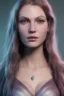 Placeholder: Portrait busty and face, Elisa cuthbert face, crystal BLUE eyes, wearing viking,