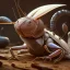 Placeholder: large cockroach asleep in bed, 8k resolution, high-quality, fine-detail, intricate, detailed matte, digital art, volumetric lighting, illustration, 3D octane render, brian froud, howard lyon, selina french, anna dittmann, annie stokes, lisa parker, greg rutowski