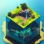 Placeholder: The Isometric Glass Tall Box Mini Model Little Real Island Mixed Water Fall Under Ocean Sunshine Summer Background Blue Sea, The Last Of Us / Avatar, Octane Render / ZBrush, Cinematic, IMAX Film, Nikon D750, 16K, Autostereoscopy, Anthropomorphic, Golden Ratio, Geometry, Symmetric, Depth Of Field, Highly Detailed, Ultra Realistic, Beautiful Lighting, Halfrear Lighting, Soft Light, Candoluminescence, Cast Shadow, Reflective, Glow, Translucent, Normal Map, Carbonated --testp