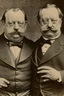 Placeholder: President Grover Cleveland as Siamese Twins joined at the arms no legs hideous monster