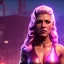 Placeholder: Actress , retro futuristic, Katheryn Winnick, retro, 80s, blood, portrait, samurai style, 16 bit, unreal engine 5, god light, ultra hd, vibrant color, night city background, neon.