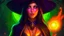 Placeholder: female witch mysterious exotic futuristic fantasy load screen