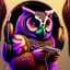 Placeholder: Illustrative sketch of a humanoid owl in music with headphones, full body, ultra quality, hyper detailed, graffiti, concept art, 8k