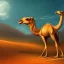 Placeholder: camel in desert, spider legs, dragon wings, fantasy art, 4k,