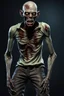 Placeholder: In a sleek, industrial studio setting, a photorealistic 12k ultra-high-definition rendering of a zombie model is captured in a mysterious pose. The zombie, adorned in a shirt made from elephant skin, pants are short ripped skinny pants, shoes are Crocs from elephant skin, thick soles with rollerblades,exudes a sinister aura under the studio's dark and mysterious lighting, creating an unsettling juxtaposition of the undead and the avant-garde."