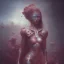 Placeholder: superhero, woman, photographer. oil on canvas, volumetric lighting, beksinski