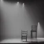 Placeholder: a chair on stage under spotlight in front of empty hall