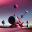 Placeholder: Odd spindle-shaped objects scattered over an arid wasteland in Yves Tanguy style