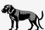 Placeholder: Weimaraner clipart style simple stencil